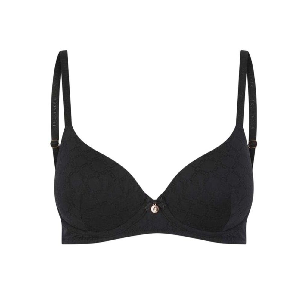 Ted Baker Womens/Ladies All Over Logo T-Shirt Bra / Jet Black